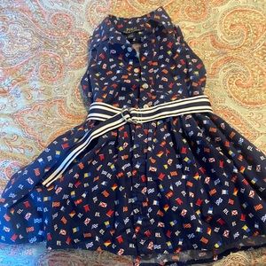 Ralph Lauren toddler dress size 2/2T, navy in color